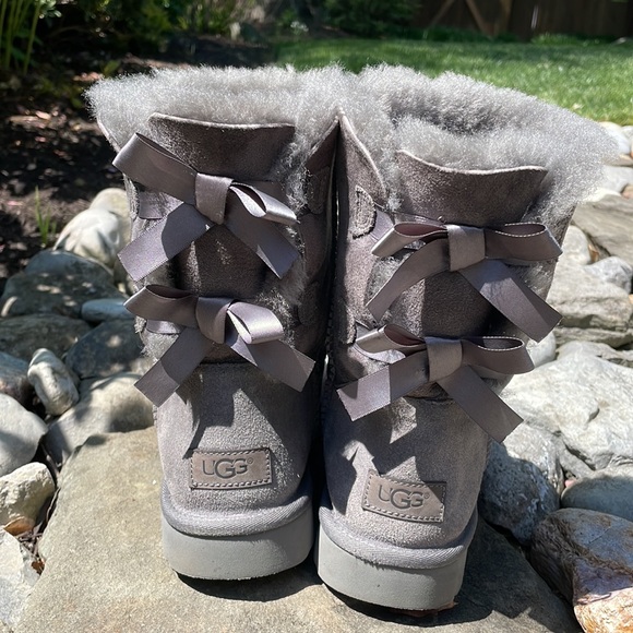 UGG Bailey Suede Bow II Water-Repellent Cold Weather Boots - Picture 7 of 14